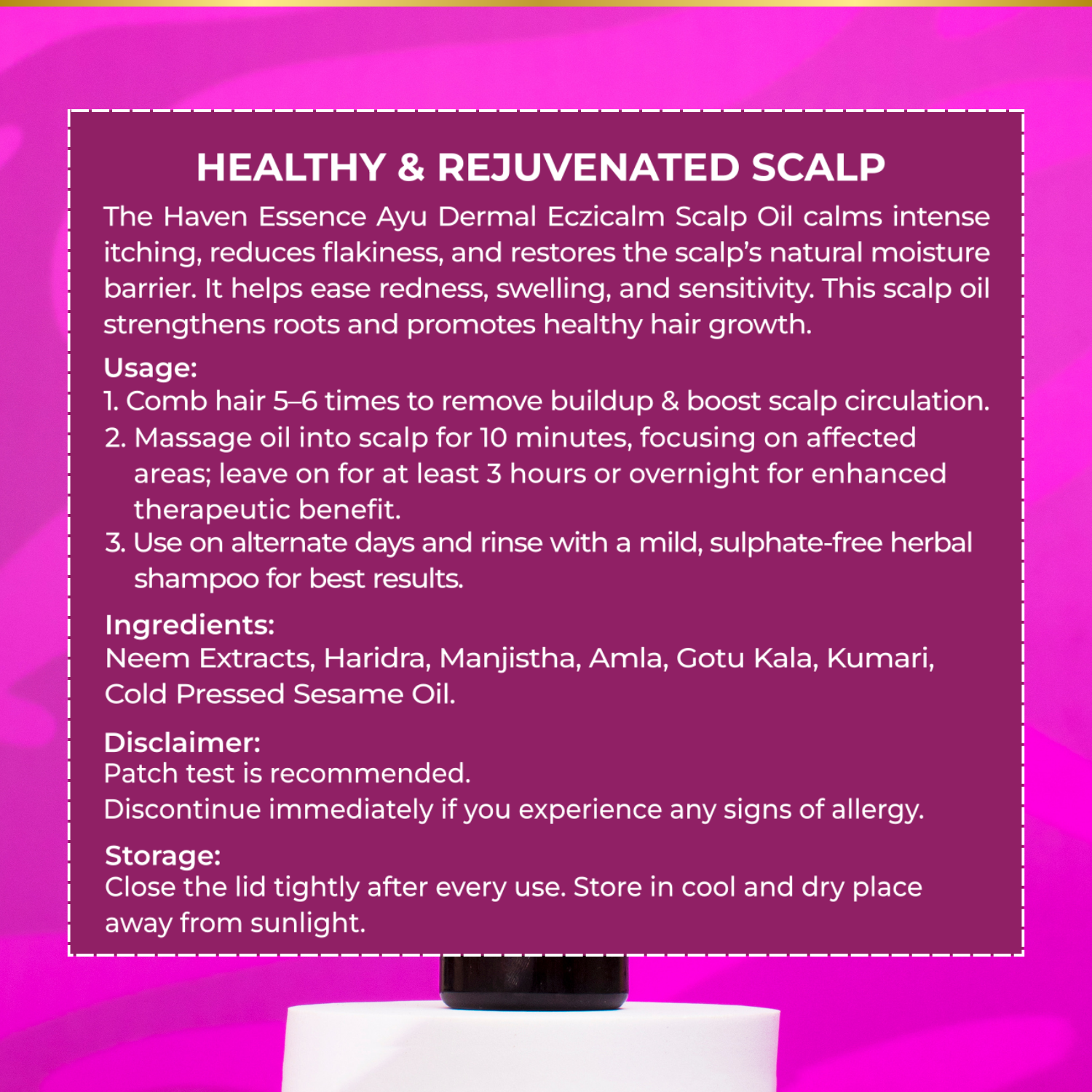 Ayu Dermal Eczicalm Scalp Oil