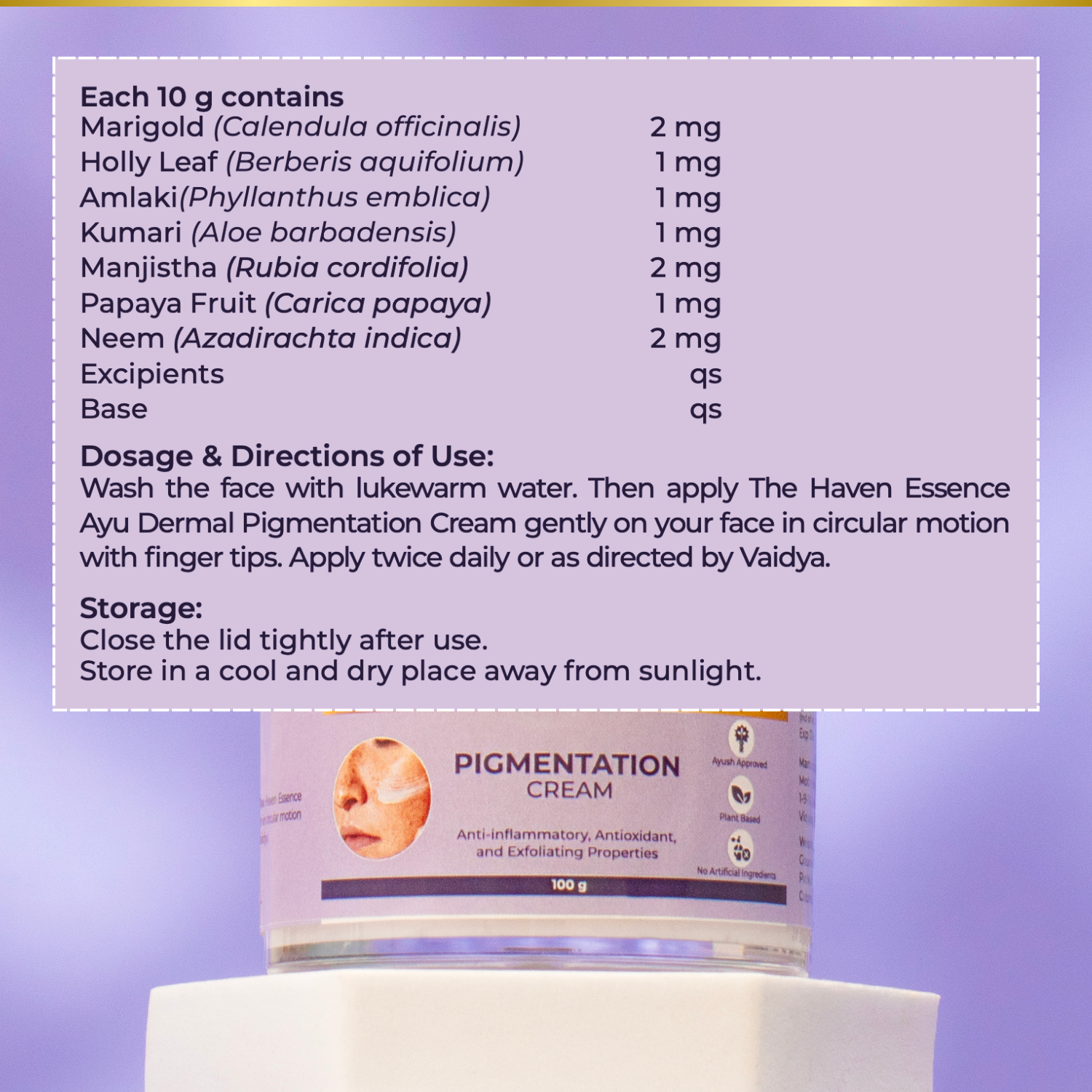 Ayu Dermal Pigmentation Cream